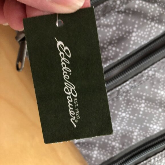 Eddie Bauer Ripstop 3 Zip Pocket Travel Bag Messenger Crossbody - NEW - Picture 3 of 6